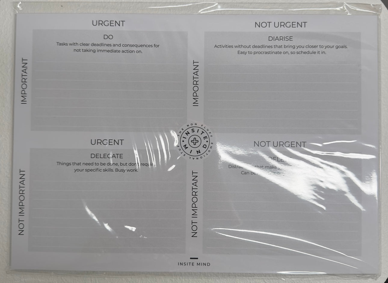 Urgent Versus Important Notepad